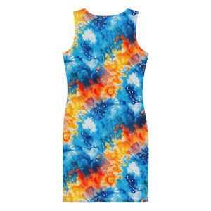 Tie-Dye Sublimation Dress: Stand Out in Incognito Apparel's Vibrant Party Wear