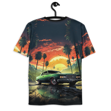 Load image into Gallery viewer, Back view of the High-Speed Chase Tee on a hanger, showcasing the continuity of the sleek design and attention to detail