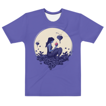Load image into Gallery viewer, Front view of the Blueberry Crush Tee, showcasing the unique berry-inspired design that celebrates urban culture and hidden narratives. flat mockup