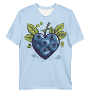Summertime tabletop display of the Blueberry Crush OG All-Over Print Apparel, capturing the essence of the season with this stylish cannabis-themed apparel from CIA Cannabis Incognito Apparel.