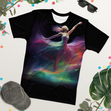 Load image into Gallery viewer, Aurora Essence, Celestial Ballet, Fashion Enthusiasts, Trendy Apparel, Unique Design summer time on a table