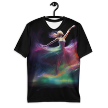 Load image into Gallery viewer, Aurora Essence, Celestial Ballet, Fashion Enthusiasts, Trendy Apparel, Unique Design on a hanger