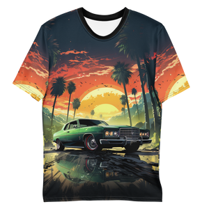 High-Speed Chase Tee in a relaxed setting, embodying the casual yet bold spirit of gaming enthusiasts.