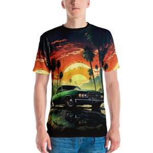 Model wearing the High-Speed Chase Tee, merging the worlds of high-stakes gaming and high-style streetwear.