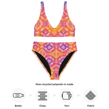 Load image into Gallery viewer, Tie dye two-piece swimsuit folded on table - Graphics 001