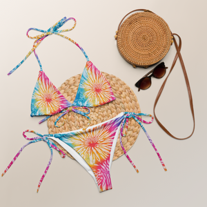 Tie Dye Delight: Women's Two-Piece Swimsuit for the Ultimate Summer Vibes Enthusiasts!