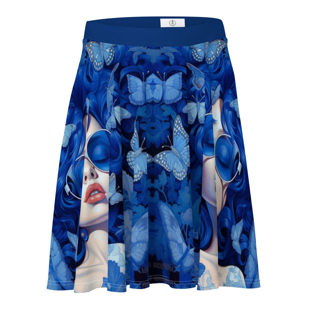 Blue Dream Skater Skirt: Flawless Style with Cannabis Incognito Apparel - XS - S - M - L - XL - 2XL - 3XL