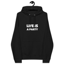 Load image into Gallery viewer, Life is a Party Hoodie, Incognito Apparel, Party Fashion Hanger mockup