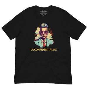 LA Confidential Flat T-shirt Mockup - Cannabis Incognito Streetwear