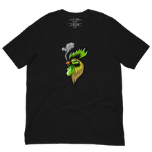 Load image into Gallery viewer, Flat view of cannabis-themed T-shirt