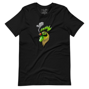Wrinkled cannabis-themed T-shirt