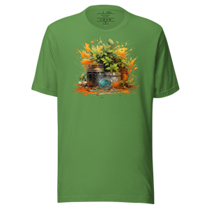 3D Shirt mockup: "Green Enthusiast Tee in 3D Perspective