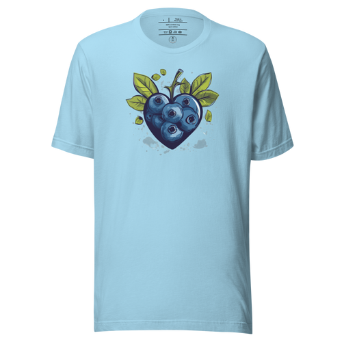 3D Blueberry Crush OG T-Shirt Mockup - Lt Blue