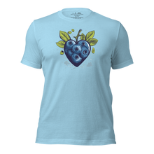 Load image into Gallery viewer, 3D Blueberry Crush OG T-Shirt Mockup - Fitted Lt Bluwe