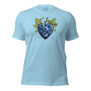 3D Blueberry Crush OG T-Shirt Mockup - Fitted Lt Bluwe