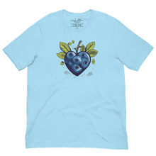 Load image into Gallery viewer, Blueberry Crush OG T-Shirt Front Flat Mockup - Lt Blue