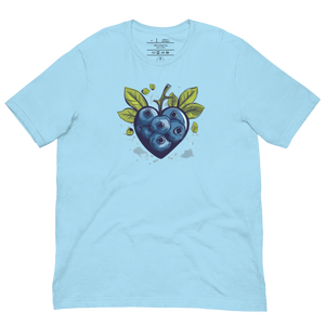 Blueberry Crush OG T-Shirt Front Flat Mockup - Lt Blue