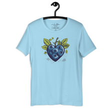 Load image into Gallery viewer, 3D Blueberry Crush OG T-Shirt Mockup - Lt Blue - Hanging