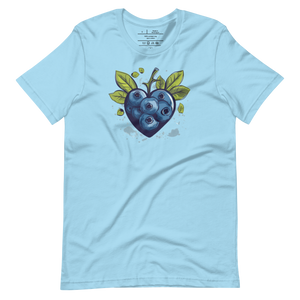 Wrinkled - 3D Blueberry Crush OG T-Shirt Mockup - Lt Blue