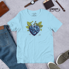 Load image into Gallery viewer, Summer Flat on Table Mockup Blueberry Crush OG T-Shirt - OfficeLt blue