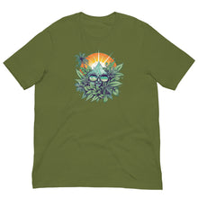 Load image into Gallery viewer, Cannabis Incognito Apparel: Embrace the Summer Vibes with our Sun and Cannabis Leafs T-Shirt
