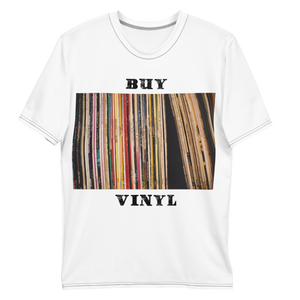 Agent Green Thumb Tee: Step into Nostalgia and Roll Joints on Vinyl. Mock up T-shirt Relaxed style - Rediscover the Magic of Vinyl with the "Buy Vinyl All Over" T-shirt