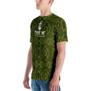 Cosmic Adventure T-Shirt: Embrace the Spirit of Extraterrestrial Weed. prflie model mock up male casual Take me to your dealer