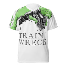 Load image into Gallery viewer, Embrace the Cosmic Connection of Cannabis Fashion at CIA&#39;s Incognito Apparel - Unleash Your Style Today! Front shaped mock up - Get Your Hands on Agent Green Thumb&#39;s Train Wreck Heroism T-Shirt - Embrace the Secret Language of Strains - &quot;Experience the Thrill of Cannabis Fashion with Agent Green Thumb&#39;s Train Wreck Heroism T-Shirt