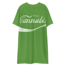 Load image into Gallery viewer, Cannabis Green Logo T-shirt dress | CIA Cannabis Incognito Apparel