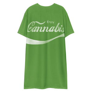 Cannabis Green Logo T-shirt dress | CIA Cannabis Incognito Apparel