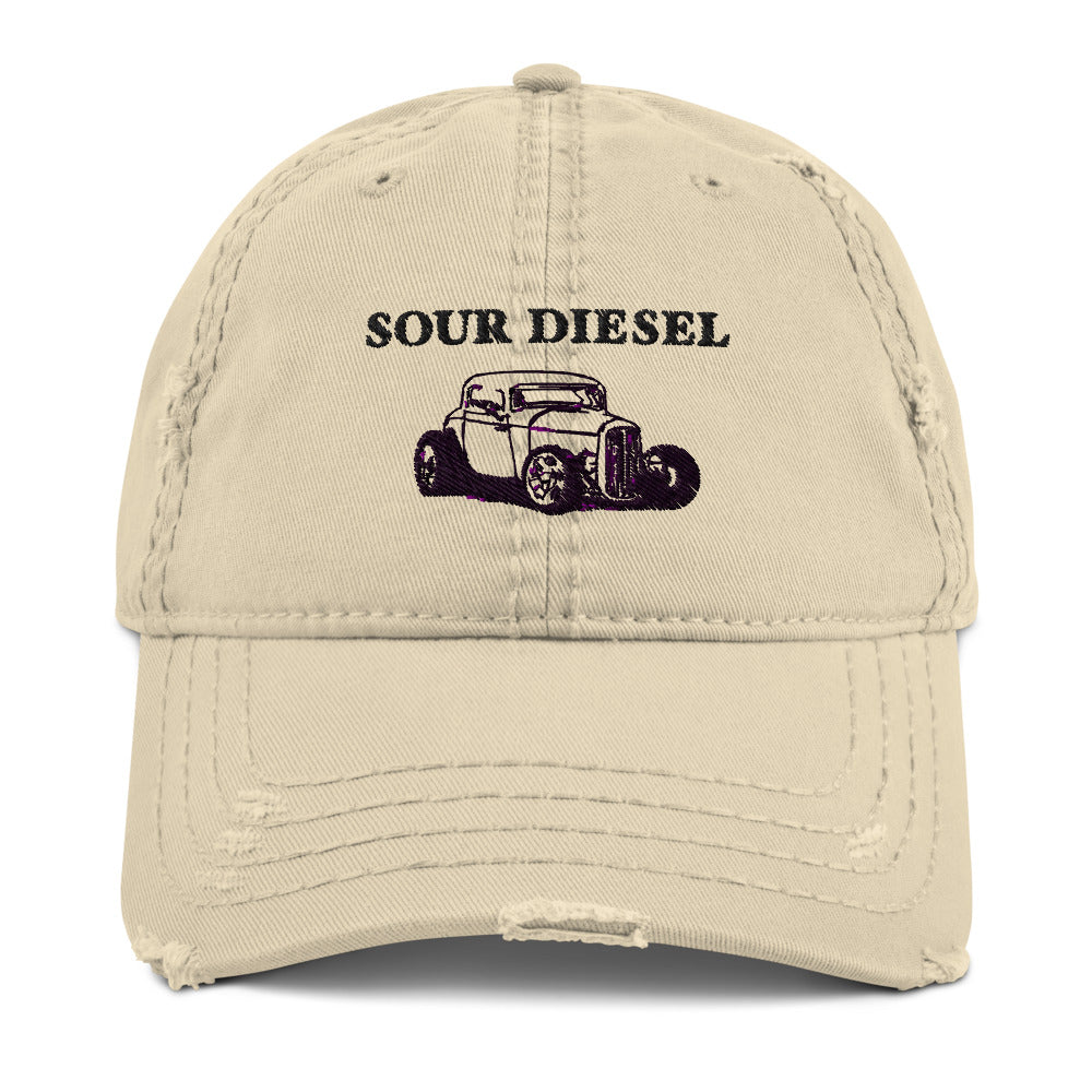 Sour Diesel Distressed Dad Hat | Strains Collection | Cannabis Incognito Apparel CIA - Default Title
