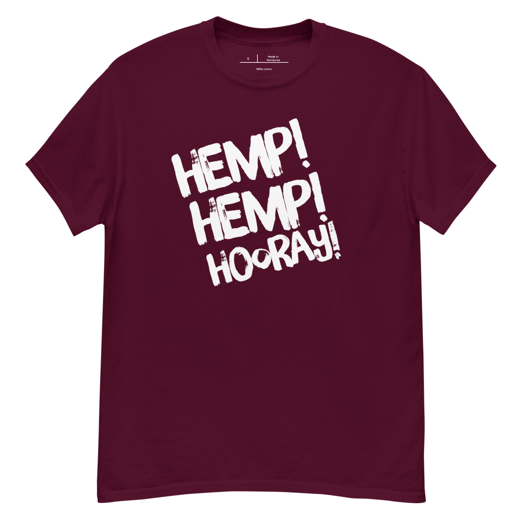 Elevate your style with the Hemp! Hemp! Hoorah! T-Shirt in Army Green and Marooned
