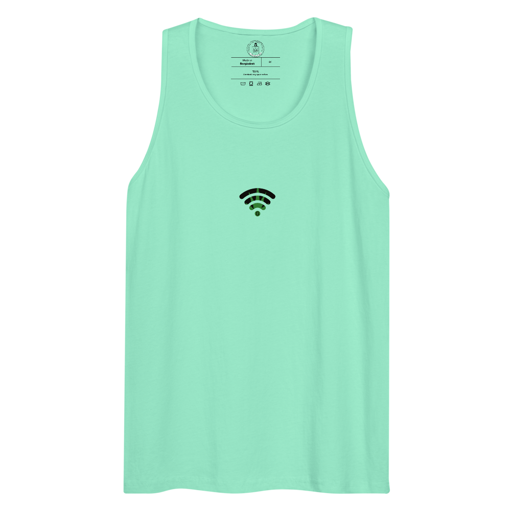 Mint Tank Top | Wifi OG strain | Strains collection | Cannabis Incognito Apparel | Front Mock up Layout - Sativa Trendy Cannabis Tank Top for Marijuana Lovers
