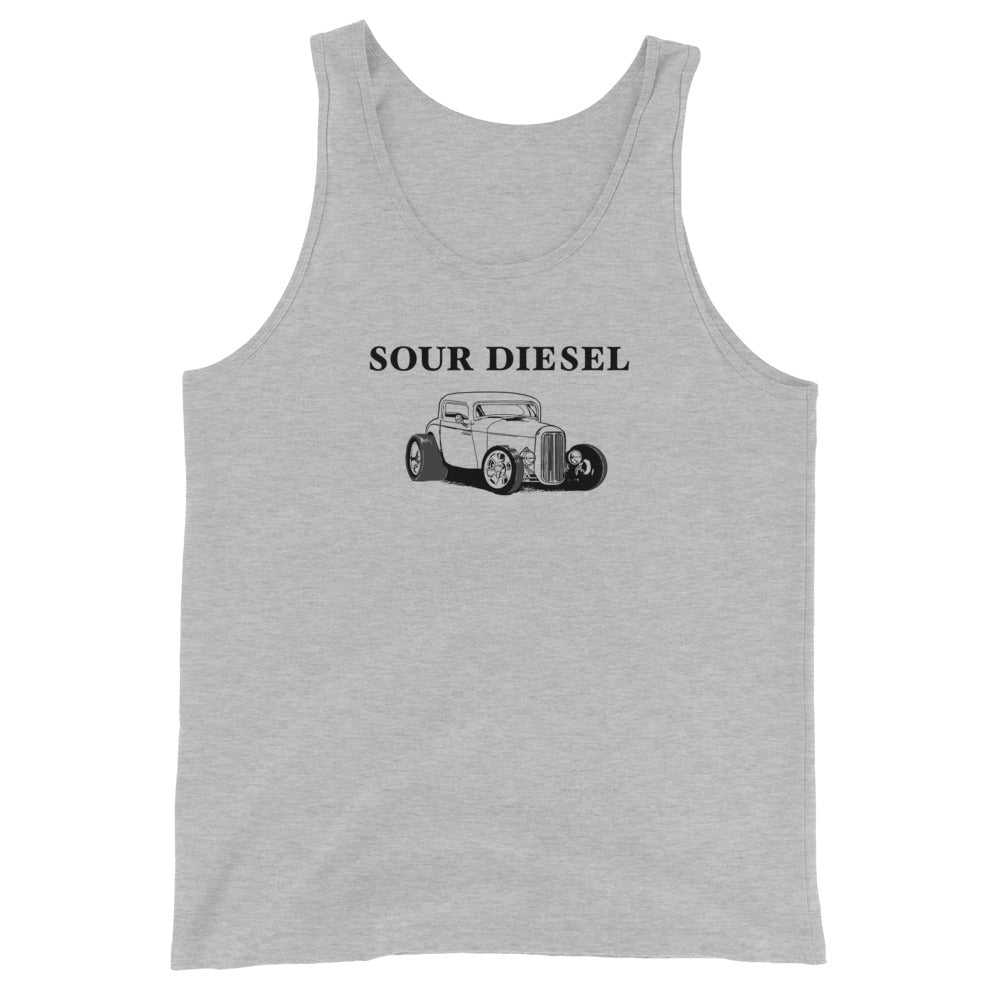  Gray Tank Top Sour Diesel | Mock Up | Flat FRONT