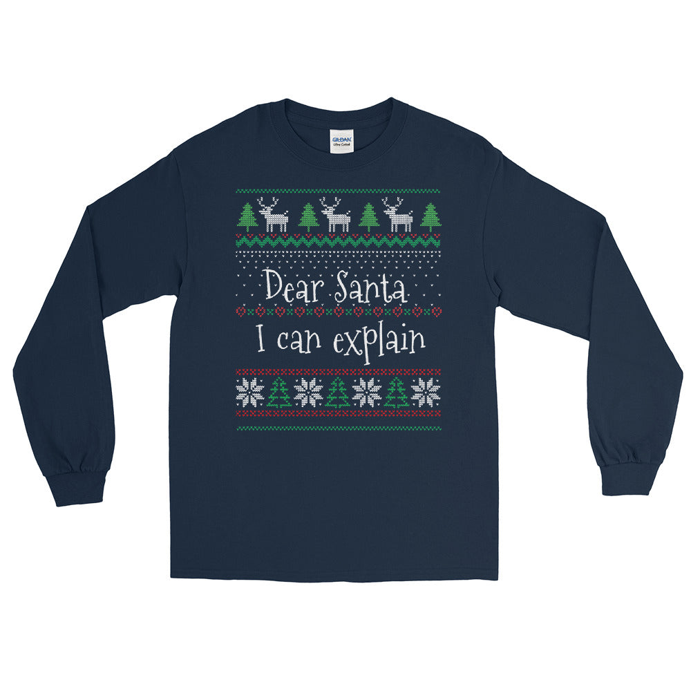 Dear Santa I can explain - Long Sleeve T-Shirt - Cannabis Incognito Apparel CIA | Cannabis Clothing Store