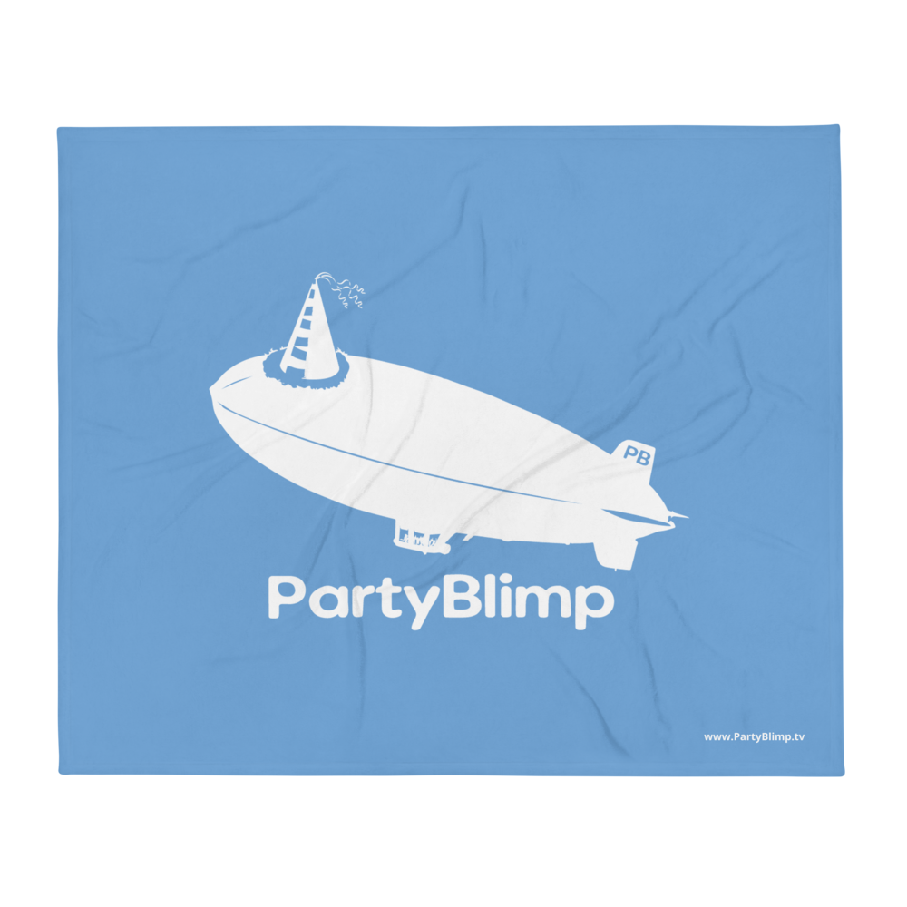 PartyBlimp Throw Blanket - LOGO - CIA (Cannabis Incognito Apparel)