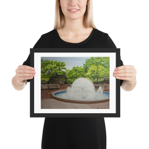 Naperville River Walk | Original Catherine Gregory watercolor Portrait Framed - Cannabis Incognito Apparel CIA | Cannabis Clothing Store