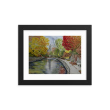 Load image into Gallery viewer, Naperville Riverwalk Tower | Catherine Gregory Framed poster watercolor - Cannabis Incognito Apparel CIA | Cannabis Clothing Store