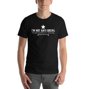 I'm not Anti Social I'm selectively social | PINK & BLACK tank top - Cannabis Incognito Apparel CIA | Cannabis Clothing Store