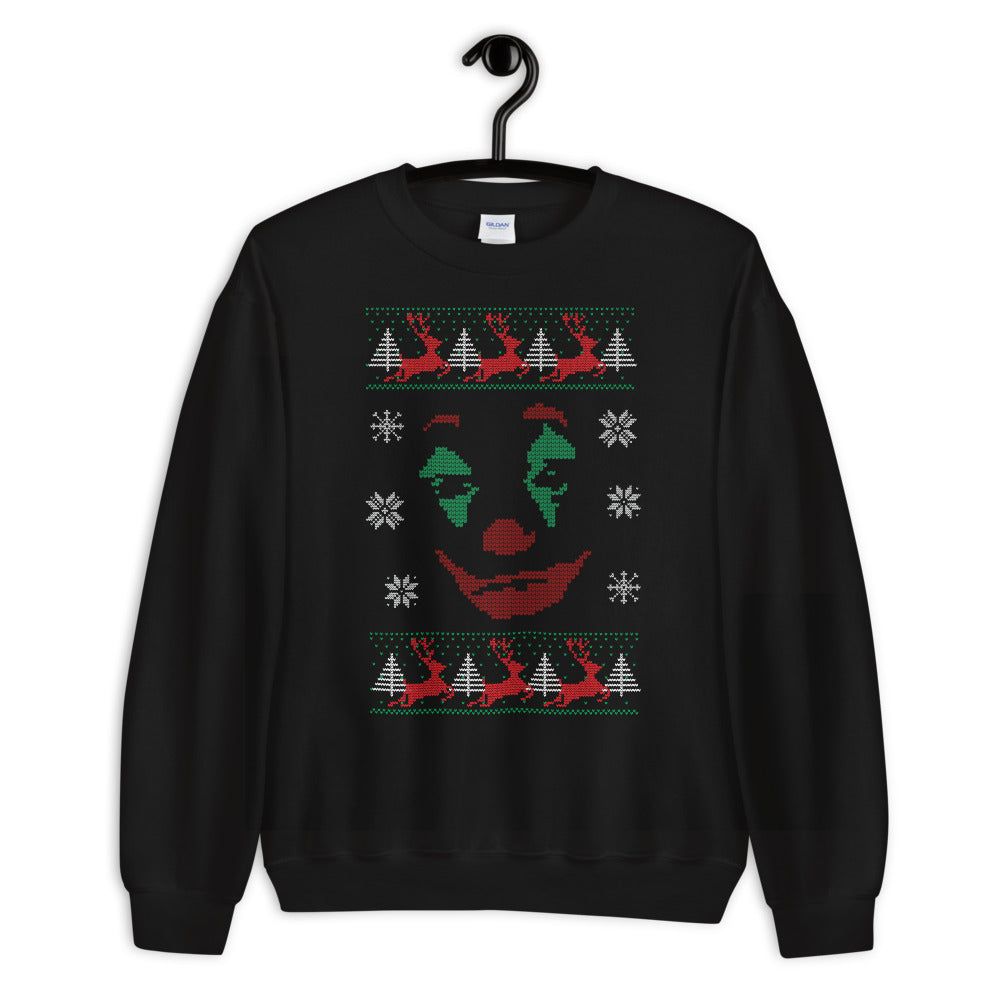 Ugly Sweater Clown Face - Unisex Sweatshirt - Cannabis Incognito Apparel CIA | Cannabis Clothing Store