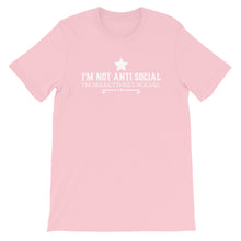 Load image into Gallery viewer, I&#39;m not Anti Social I&#39;m selectively social | PINK &amp; BLACK tank top - Cannabis Incognito Apparel CIA | Cannabis Clothing Store