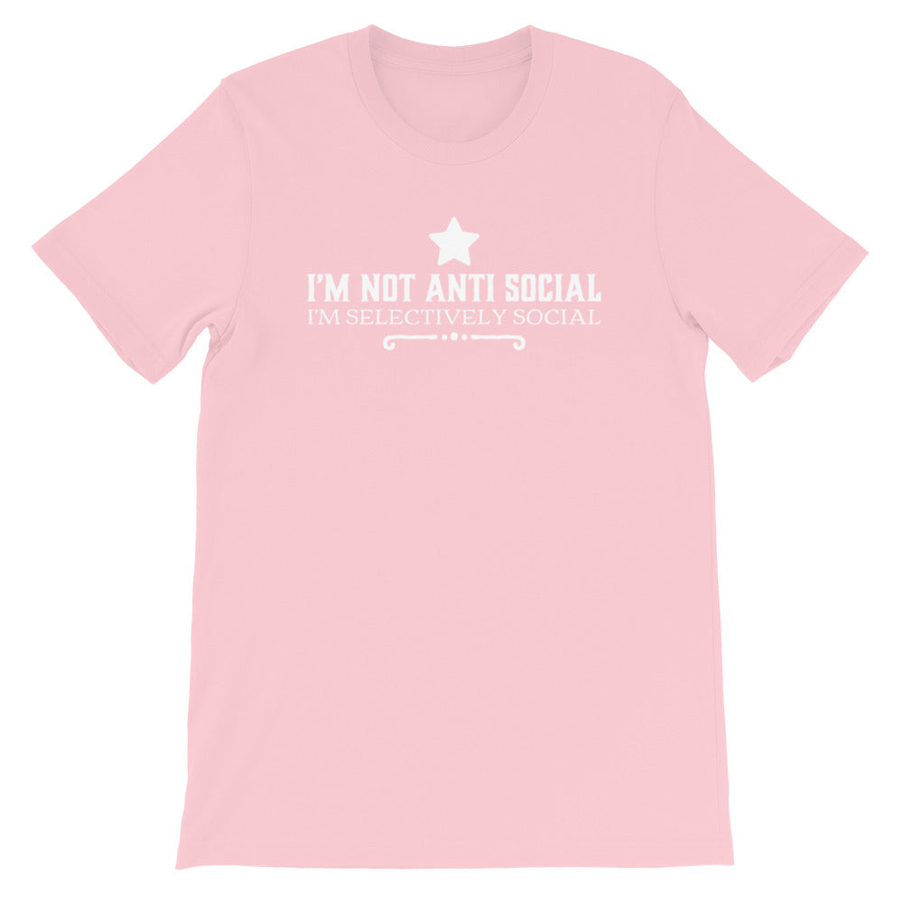 I'm not Anti Social I'm selectively social | PINK & BLACK tank top - Cannabis Incognito Apparel CIA | Cannabis Clothing Store