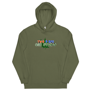 Two Birds One Stoned Earthy fashion hoodie - S - M - L - XL - 2XL