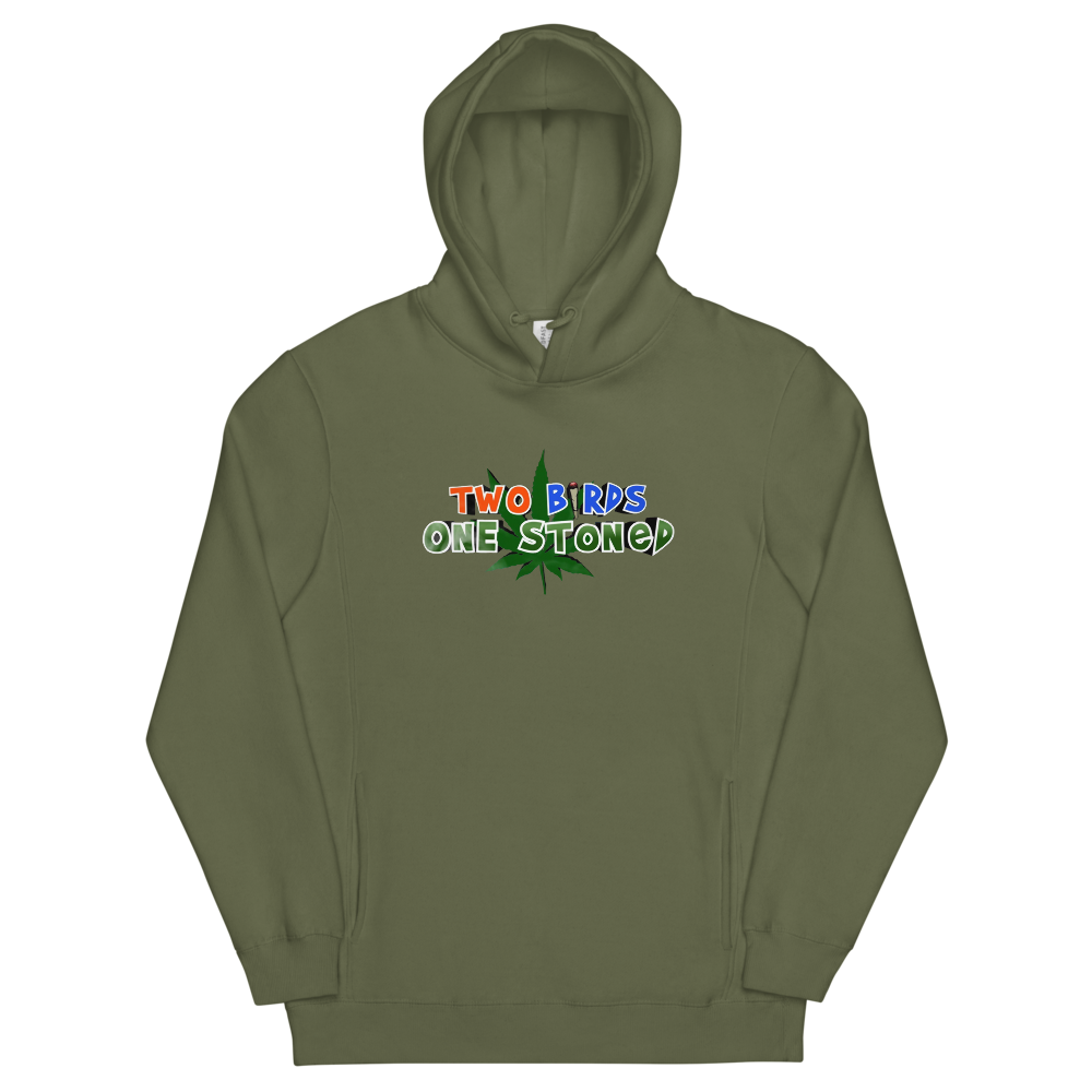 Two Birds One Stoned Earthy fashion hoodie - S - M - L - XL - 2XL