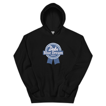 Load image into Gallery viewer, Dabs Blue Dream Sative | Sweatshirt Hoodie | BLACK FRONT Mock Up | CIA Cannabis Incognito Apparel Shop ARMS IN
