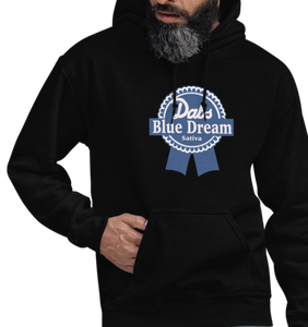 Dabs Blue Dream Sative | Sweatshirt Hoodie | BLACK FRONT Mock Up | CIA Cannabis Incognito Apparel Shop | Male Model Mock Up pose 