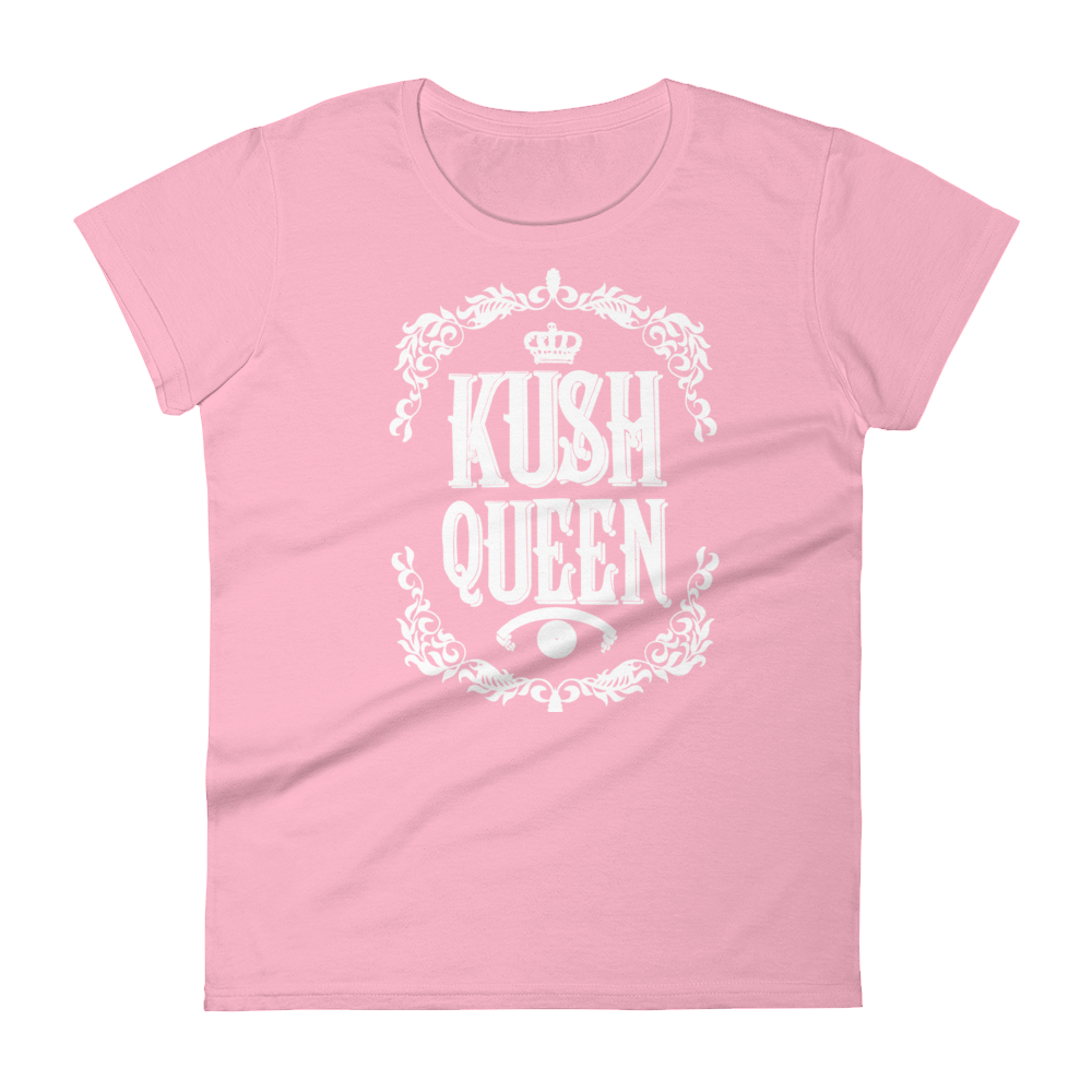 Kush Queen PINIK Tshirt | Short-Sleeve Unisex T-Shirt | Cannabis Incognito Apparel | Flat Mock up