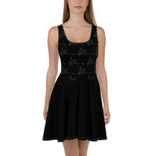 Load image into Gallery viewer, THC Pattern Skater Dress: Cannabis Incognito Apparel for the Ultimate Cannabis Clothing Enthusiasts!