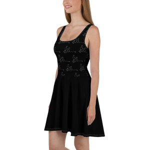 THC Pattern Skater Dress: Cannabis Incognito Apparel for the Ultimate Cannabis Clothing Enthusiasts!