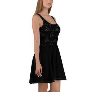 THC Pattern Skater Dress: Cannabis Incognito Apparel for the Ultimate Cannabis Clothing Enthusiasts!